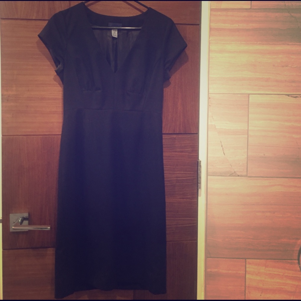Black j crew wool dress