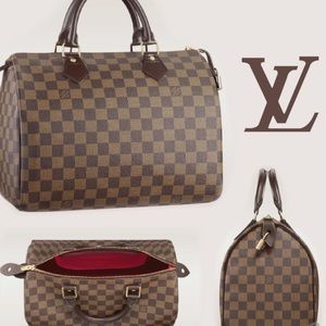 100% Authentic Damier Louis Vuitton Speedy 30