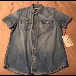 True religion Denim button down shirt