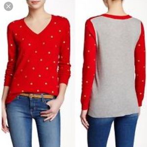 NWT J.crew factory embroidered polka dots sweater
