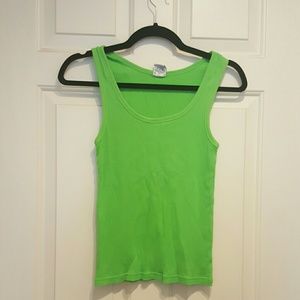 Old Navy Wife Beater Style Green Ribbed Tank Top