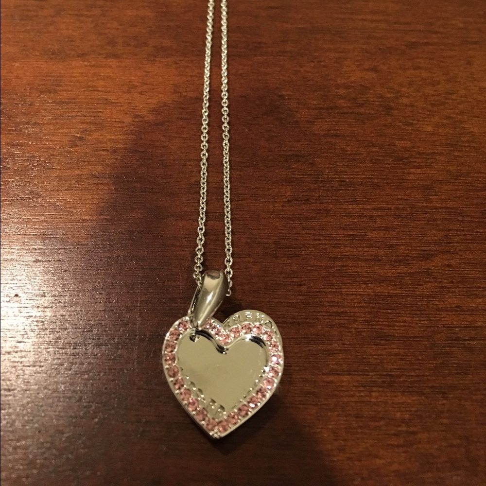 Open Heart Necklace - Touchstone Crystal