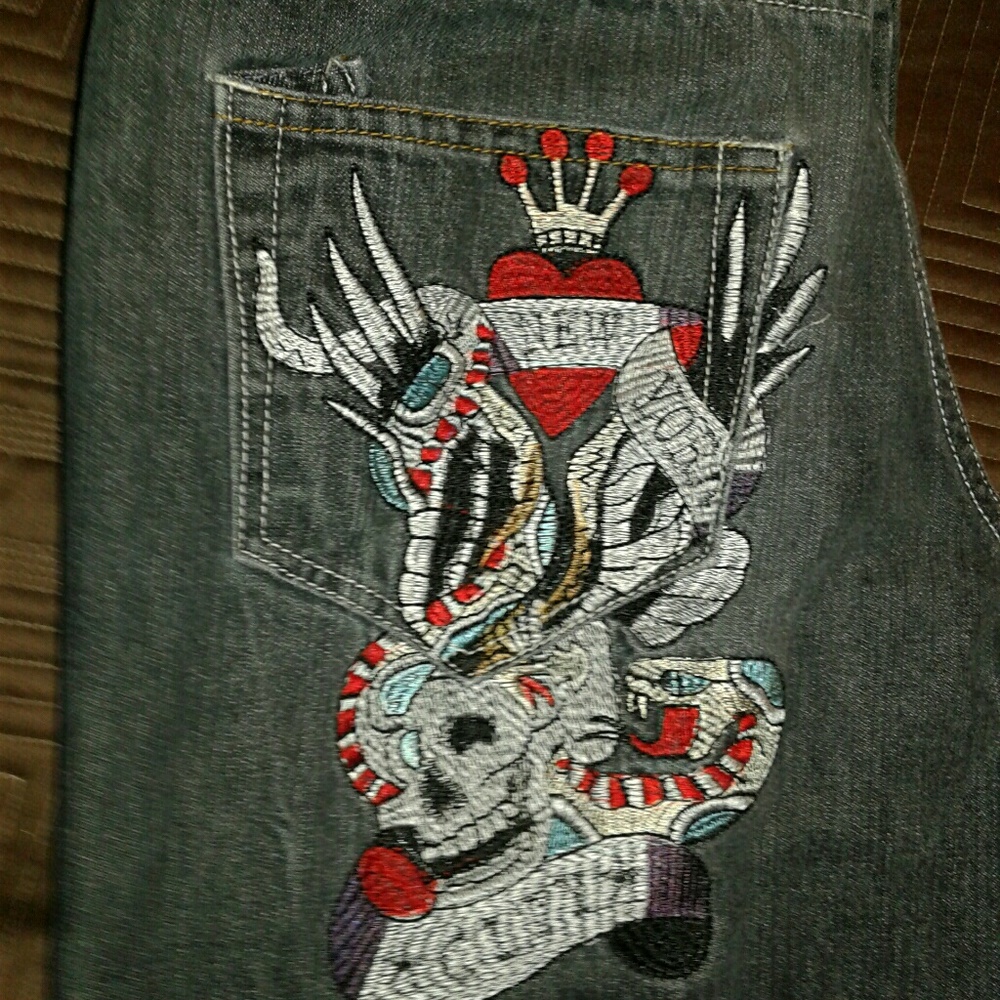 Black Don Ed Hardy By Christian Audigier Jean