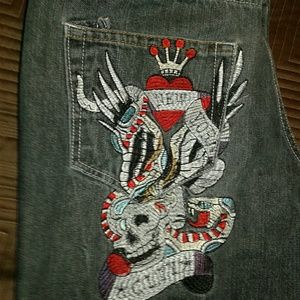 Black Don Ed Hardy By Christian Audigier Jean