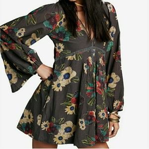 Free People Strawberry Fields Peasant Mini Dress