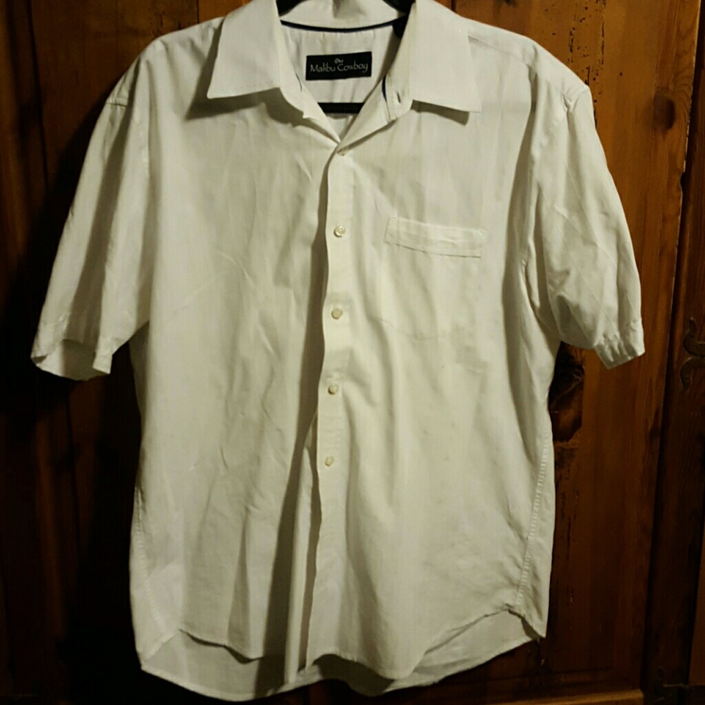 White short sleve button down
