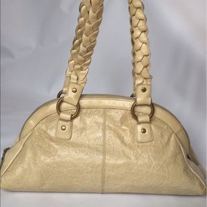 HOBO INTERNATIONAL Cream Leather Satchel Bag