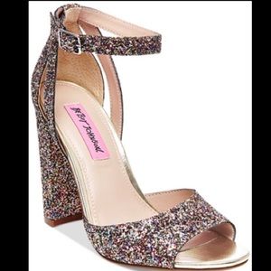 Betsey Johnson Glitter Heels