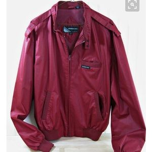 Members Only Maroon Racer Jacket
