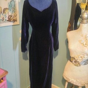 Velvet Sapphire Blue Gown