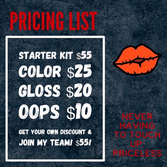 Price List for LipSense