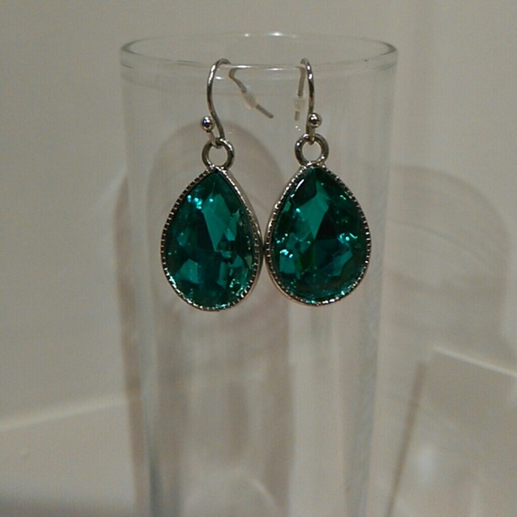 Dress Barn Jewelry - Bluish-Green Pear-Shaped Earrings