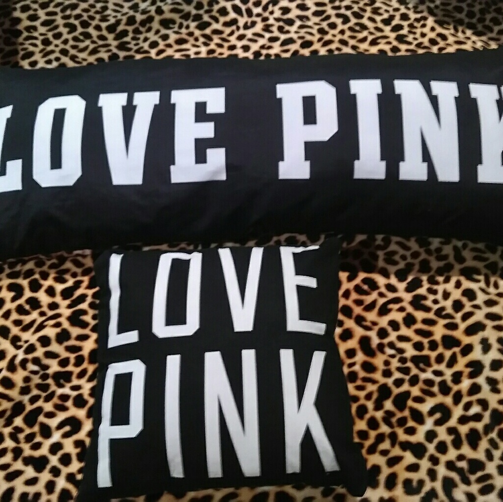 Pink body pillow & throw pillow