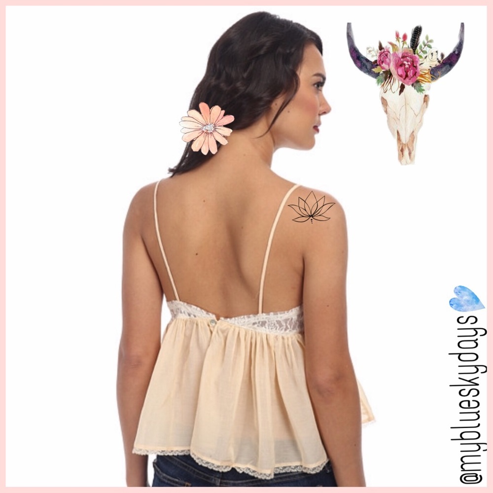 🌻Free People Sweet Tank top Lace Cami🌻 - Picture 3 of 3