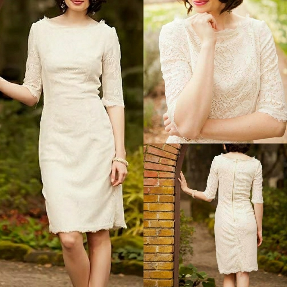 Shabby Apple "with this ring sheath dress cream"
