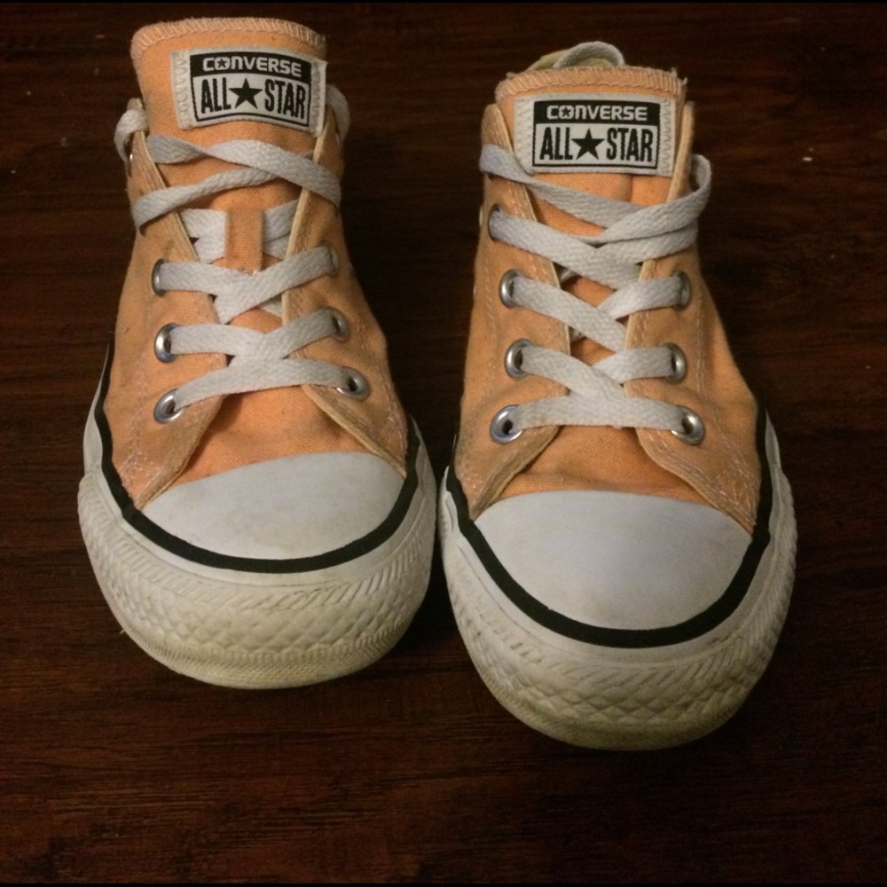 Peach colored converse