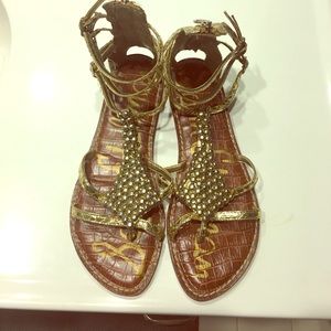 Sam Edelman Ginger - Gold Boa print sandals