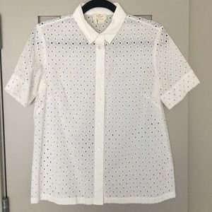 kate spade eyelet shirt, sz 0
