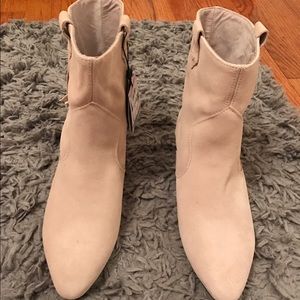 New With Tags Zara Light Pink Suede Boots