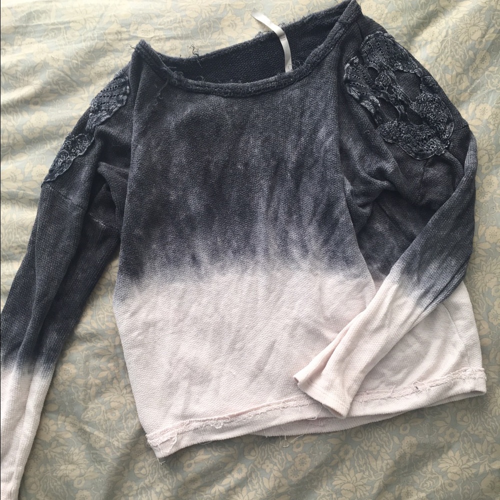 Grey and white sweater