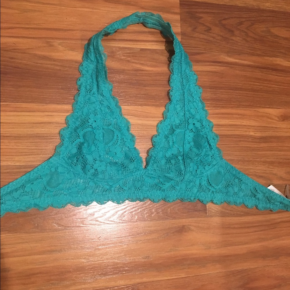 Turquoise halter bralette
