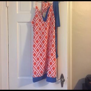 Orange and blue Racerback dress