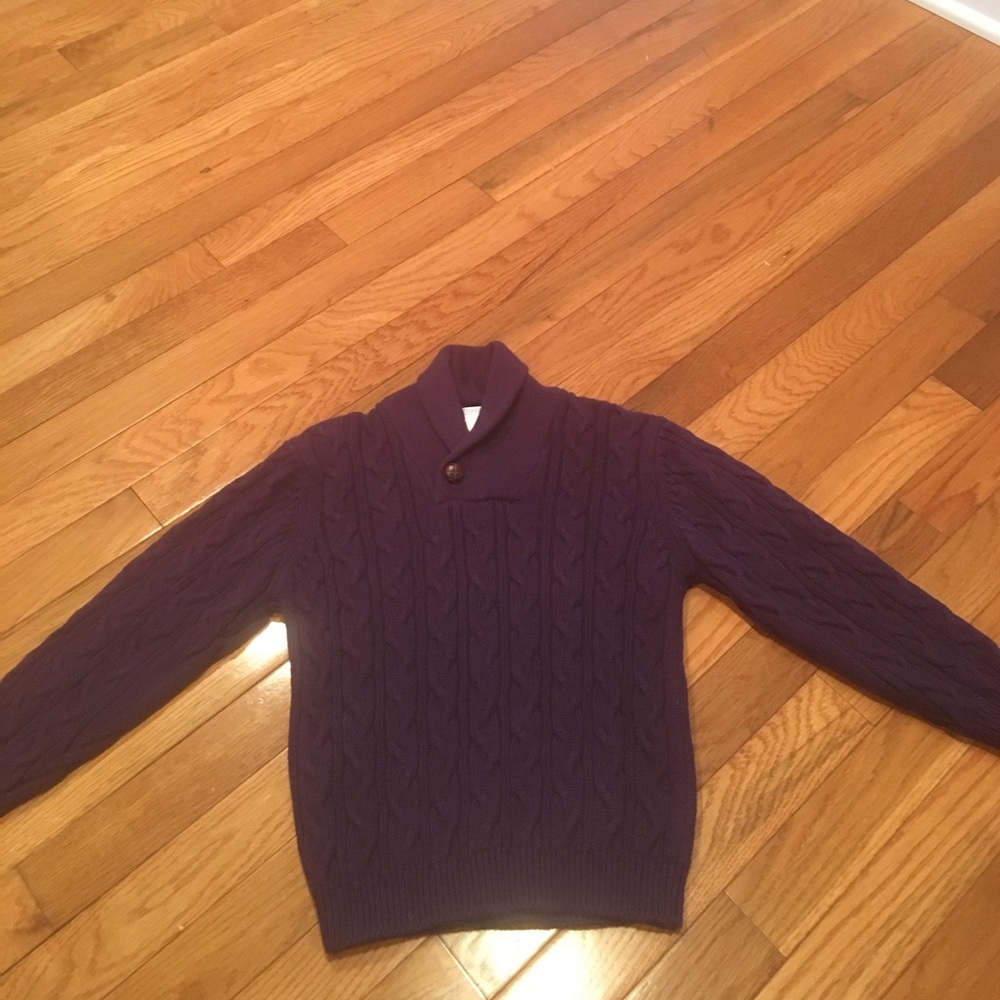 Janie and Jack purple cable knit sweater size 5