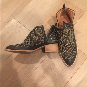 Jeffrey Campbell black taggart booties.