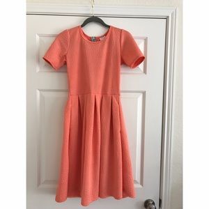Peach Size S LuLaRoe Amelia Dress