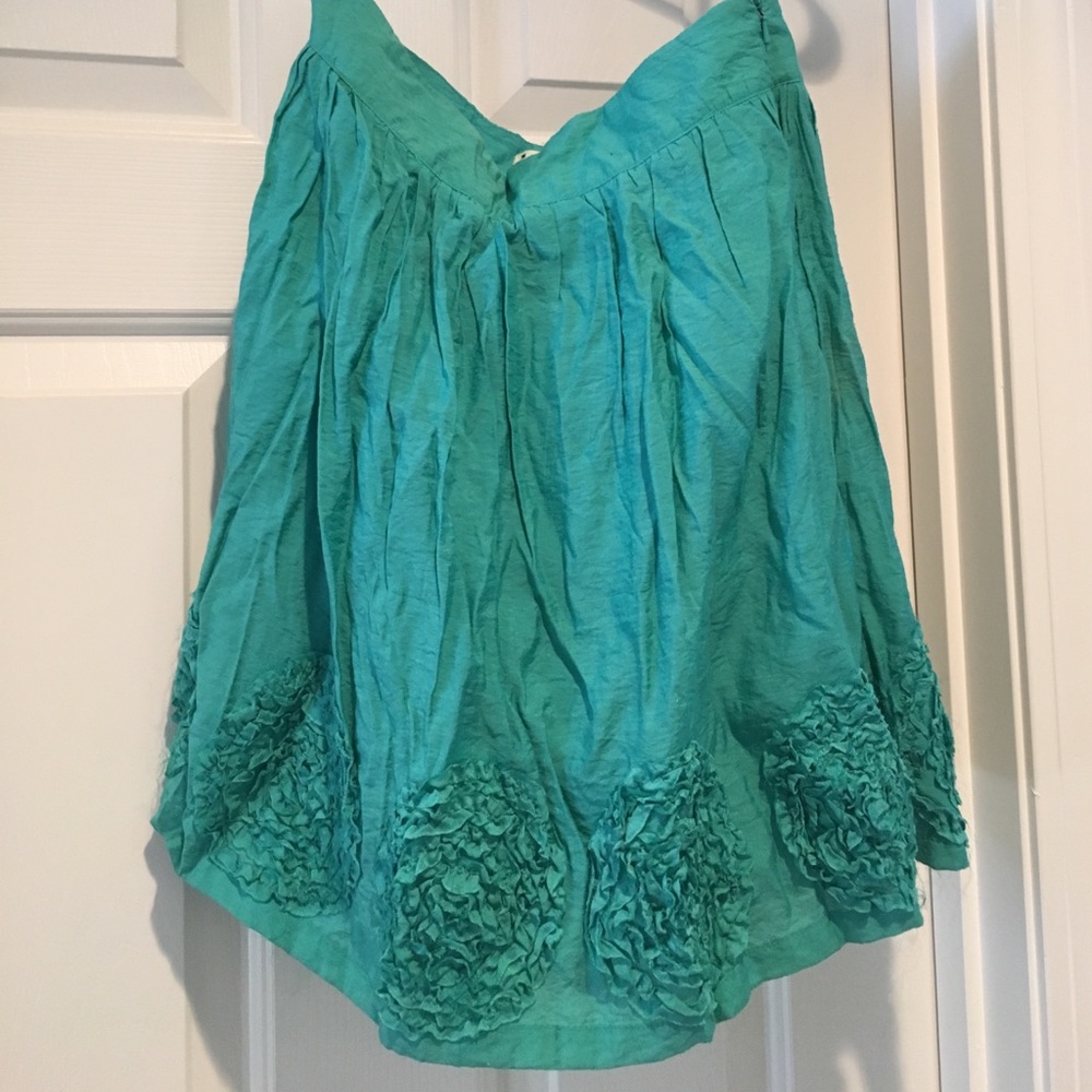 Criss Cross Teal Skirt