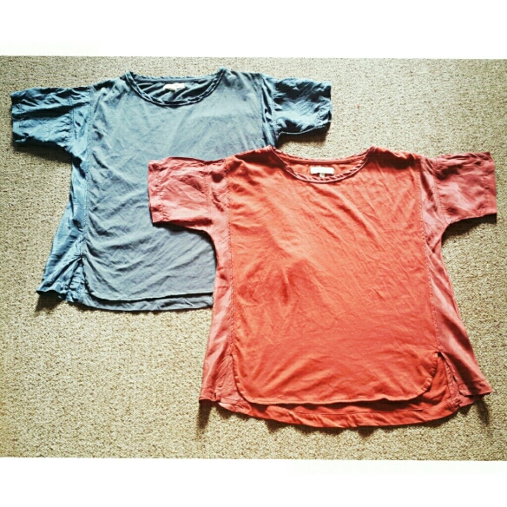 Madewell tees silk and cotton ~  two colors