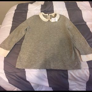 NWT jcrew top with Peter Pan collar