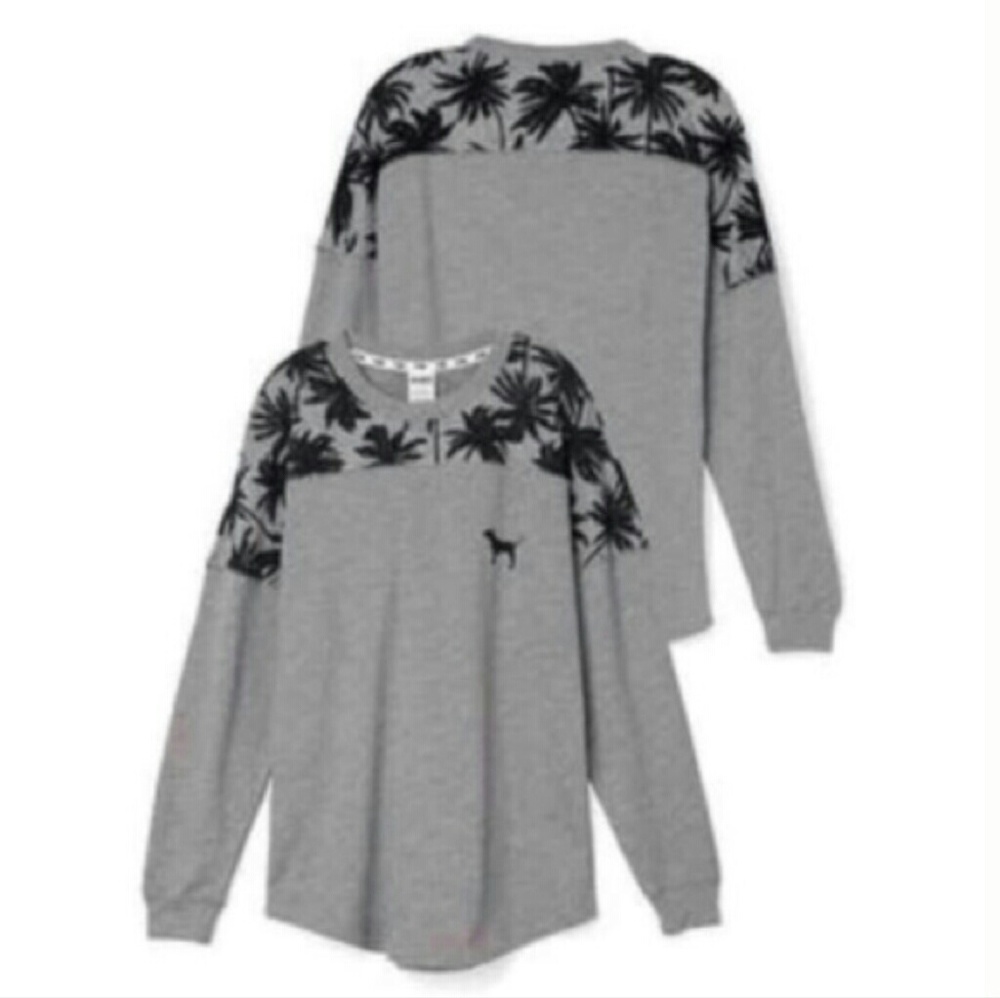 VS PINK Palm Tree Varsity Crew