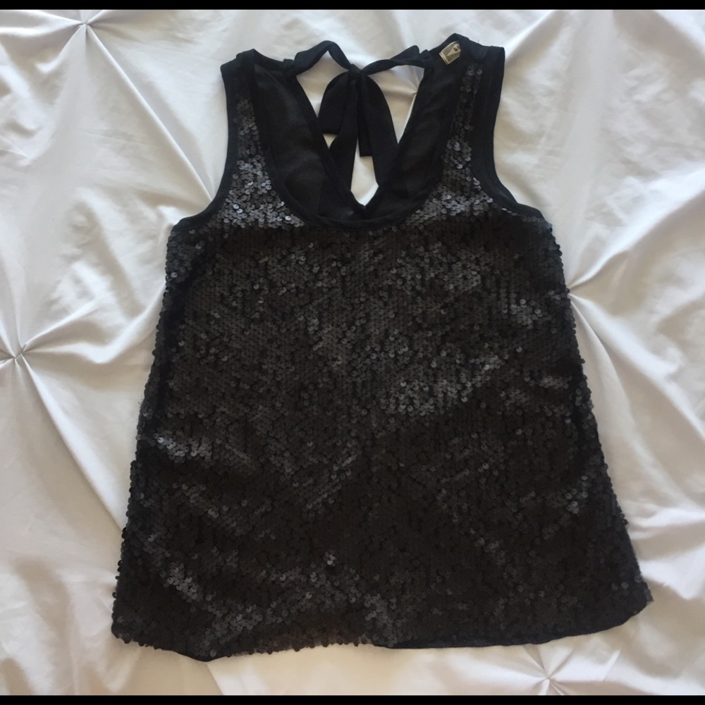 Black Sequin Top