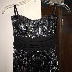 Sparkly Strapless Prom Dress