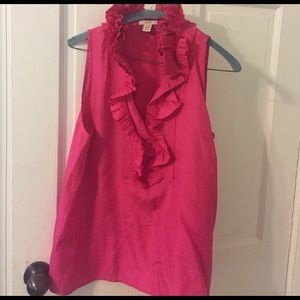 Jcrew pink silk blouse
