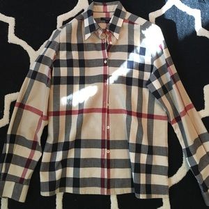 Burberry Classic Plaid Button Down Shirt
