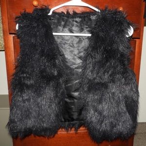 Black fur vest