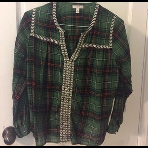 Jcrew plaid Blouse