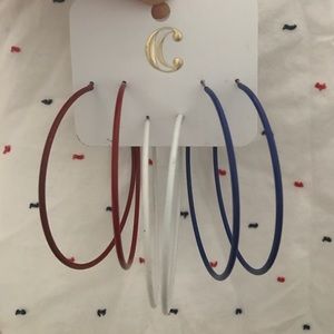 Charming Charlie RWB Hoops