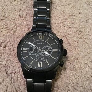 Men's Black Fossil Watch *SALE*