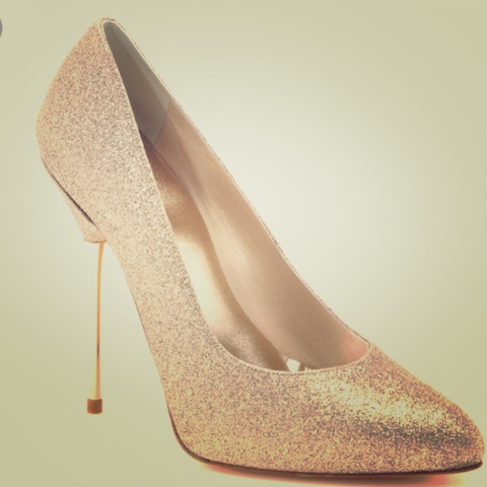Stuart Weitzman Gold Stilettos