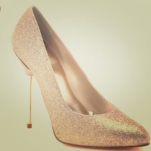 Stuart Weitzman Gold Stilettos