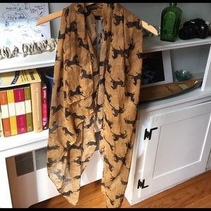 Scarf with horse print