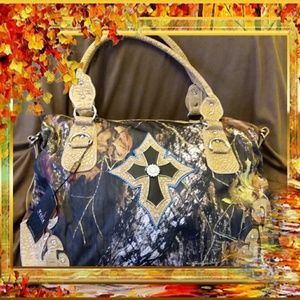 Yesir Beige camo duffle bag
