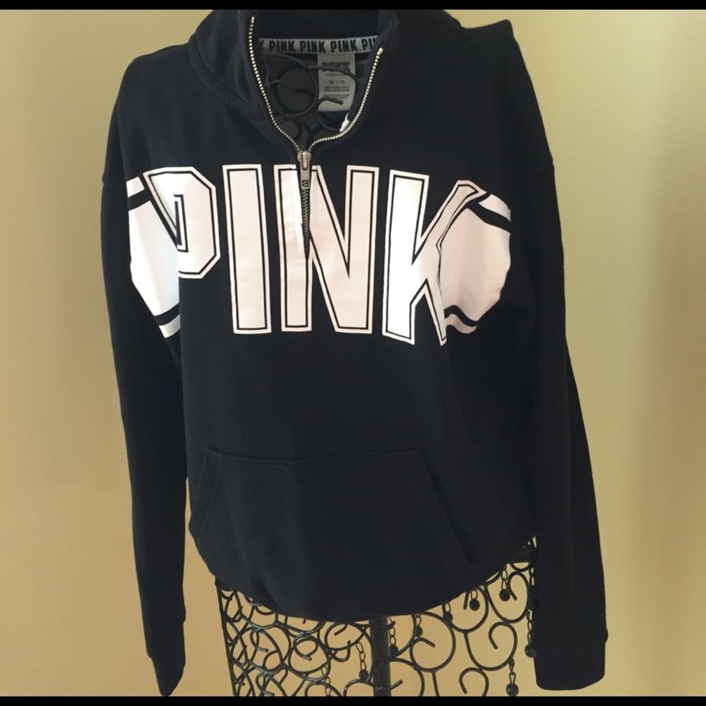 Pink zip up sweat shirt! Good condition!