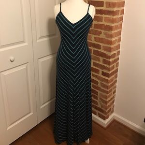 Navy and teal maxi dress