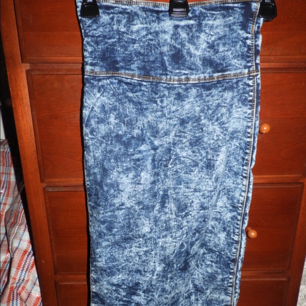 Jean midi skirt