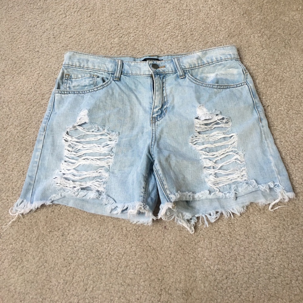 Ripped Jean Shorts