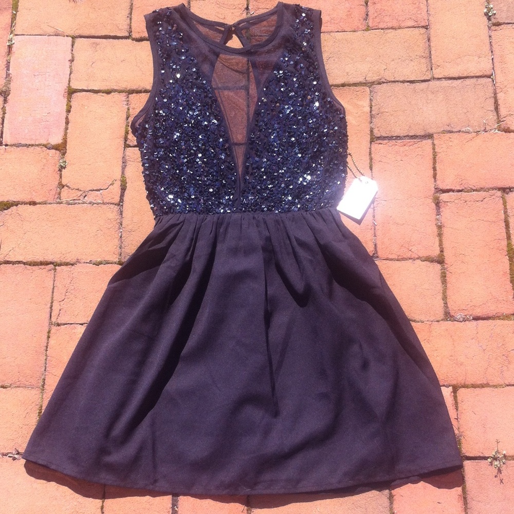 Sequin sparkle forever 21 dress mesh fancy cute - Picture 1 of 4